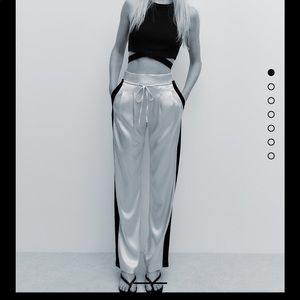 ZARA - XS - Satin Stripe Jogger Pant